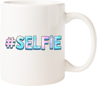 

Maison N Mode Selfie Coffee Ceramic Mug(330 ml), Multicolor