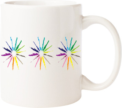 

Maison N Mode Sun Rays Coffee Ceramic Mug(330 ml), Multicolor