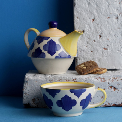 

Miah Décor Ceramic Tea Set-MD-101 Ceramic Mug(150 ml, Pack of 2), Multicolor