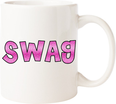 

Maison N Mode Swag Pink Coffee Ceramic Mug(330 ml), Multicolor