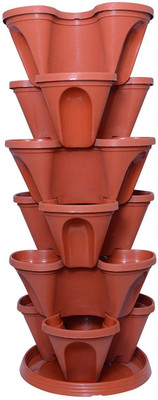 

Garden's Need Stack A Pot For Floor Plant Container Set(Pack of 6, Plastic)