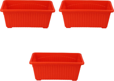 

Garden's Need Jupiter Rectangular Planter Plant Container Set(Pack of 3, Plastic)