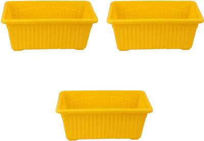 

Garden's Need Jupiter Rectangular Planter Plant Container Set(Pack of 3, Plastic)