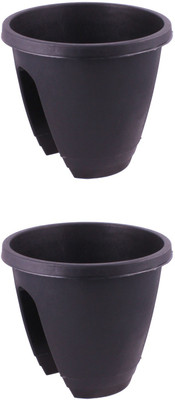 

Garden's Need Railing Pot With Lock Plant Container Set(Pack of 2, Plastic)