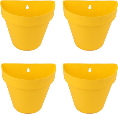 Garden's Need Wall Pot Plant Container Set(Pack of 4, Plastic)
