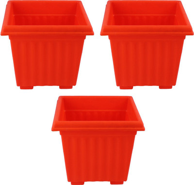 

Garden's Need Jasmine Pot With Drip Tray Plant Container Set(Pack of 3, Plastic)