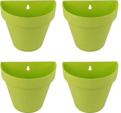 Garden's Need Wall Pot Plant Container Set(Pack of 4, Plastic)