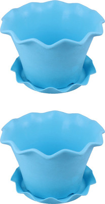 

Garden's Need Orchid Pot With Drip Tray Plant Container Set(Pack of 2, Plastic)