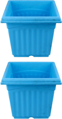 

Garden's Need Square Pot With Drip Tray Plant Container Set(Pack of 2, Plastic)