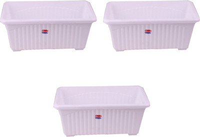 

Garden's Need Jupiter Rectangular Planter Plant Container Set(Pack of 3, Plastic)