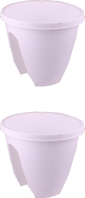 

Garden's Need Railing Pot With Lock Plant Container Set(Pack of 2, Plastic)