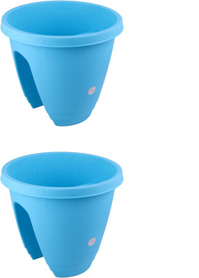 

Garden's Need Railing Pot With Lock Plant Container Set(Pack of 2, Plastic)