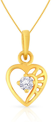 Malabar Gold and Diamonds PDSGHTYA0016 22kt Cubic Zirconia Yellow Gold Pendant