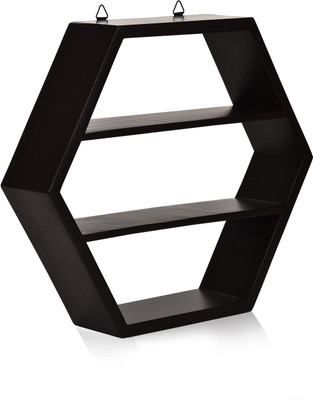 

MasterCraft Hexagun Wall Shelves MDF Wall Shelf(Number of Shelves - 1, Brown)