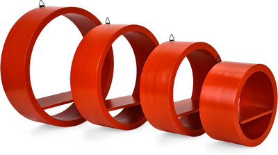 

MasterCraft Round Wall Shelves MDF Wall Shelf(Number of Shelves - 4, Orange)