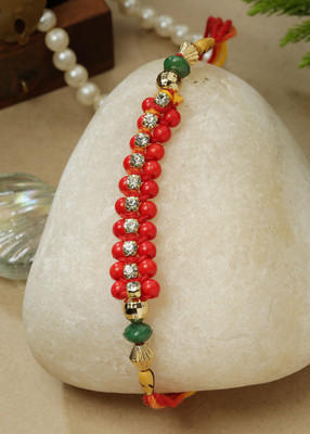 

eCraftIndia Designer Set(1 Designer Rakhi and 1 festival best wishes card)