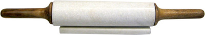 

VRS Roti Roller / Belan / Rolling Pin / Chapati Roller of White Marble with wooden Handle With Marble stand Rolling Pin(Pack of 1)