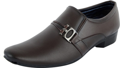 

MADOKS Dark Brown Formal Shoes Slip On For Men(Brown