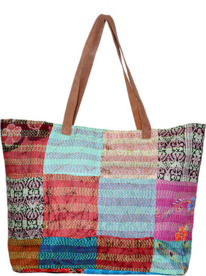 

IndiWeaves Men & Women Casual Multicolor Silk Tote