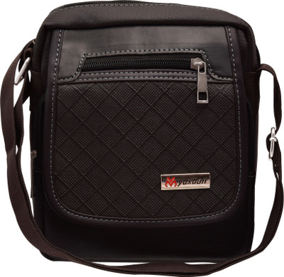 

tap fashion Men Casual Brown PU Sling Bag