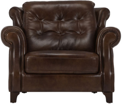 

Durian ROGER/1 Leather 1 Seater Sofa(Finish Color - Dark Walnut)