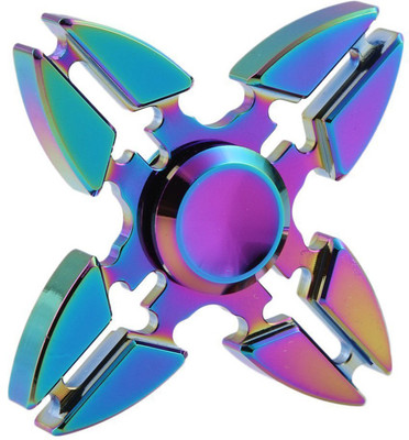 

Ajanta Rainbow Colorful Finger Spinner Brass Hand Fingertips Gyro EDC Torque Gyro Fidget Spinner 70mm 3.5Min(Multicolor)