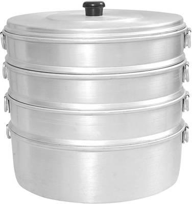 VPSK SINGLA ALUMINIUM MOMOS STEAMER NO 10 CAPACITY 3.65 LITER ( 100 to 120 pcs are baked at one time DIAMETER-10 INCH AND HEIGHT -11 INCH Aluminium Steamer  (3.65 L)