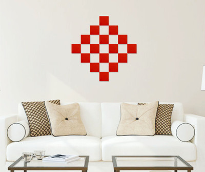 

naveed arts  Acrylic Sticker Sticker(Pack of 16, Red