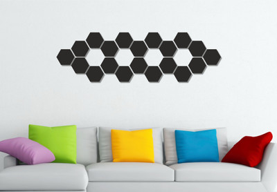 

naveed arts  Acrylic sticker Sticker(Pack of 20, Black