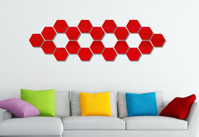 

naveed arts  Acrylic Sticker Sticker(Pack of 20, Red mirror