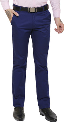AD & AV Regular Fit Men Blue Trousers