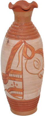 

Sarvsiddhi Flower Pot Terracotta Vase(8 inch, Brown)