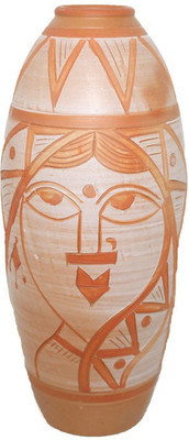 

Sarvsiddhi Terracotta Flower Pot Terracotta Vase(11 inch, Brown)