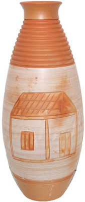 

Sarvsiddhi Terracotta Flower Vase Terracotta Vase(10 inch, Brown)
