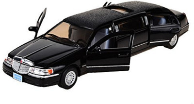 

Must Visit Toys Kinsmart Die-Cast Metal 1999 Lincoln Town Limousine Car ,Multicolor(white,black,cream)