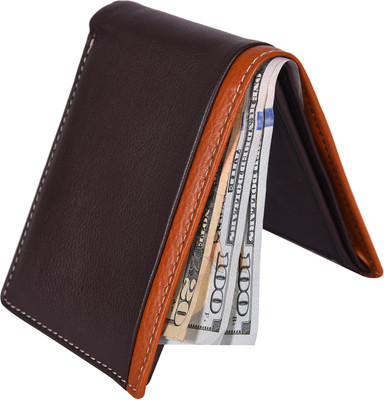 

Accezory Men Brown Genuine Leather Wallet(7 Card Slots)