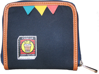 

FUNK FOR HIRE Women Blue Canvas Wallet(4 Card Slots), Dark blue