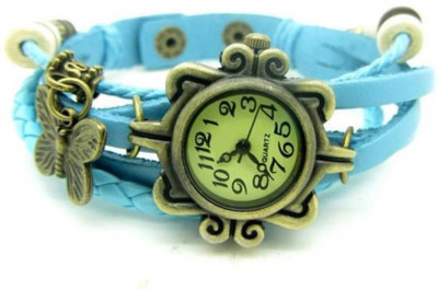 

majorzone skyblued01 butterfly shape sky blue watch Watch - For Girls