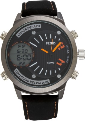 Fluid FL-1225-OR-BK Watch  - For Men   Watches  (Fluid)