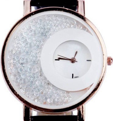 Shivam Retail Half Moon White Diamond Stylish Analog Watch  - For Women   Watches  (Shivam Retail)