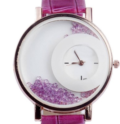 Shivam Retail Purple Diamond Stylish Analog Watch  - For Women   Watches  (Shivam Retail)