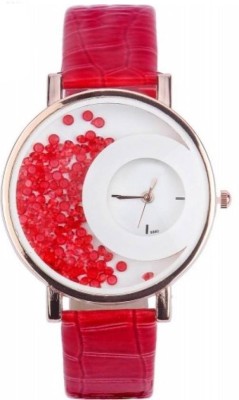 AD Global MXRE Halfmoon Red Diamond Beads MX 06 Watch  - For Women   Watches  (AD GLOBAL)