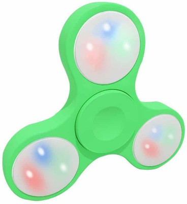 

VibeX ™ LED Light Fidget Spinner with Switch Plastic EDC Hand Spinner For Autism and ADHD Relief Focus Anxiety Stress Toys Gift(Green)