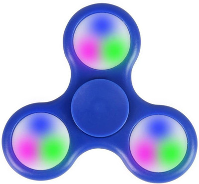 

VibeX ™ Rainbow Fidget Spinner Glow in the dark Tri Fidget spinner(Blue)