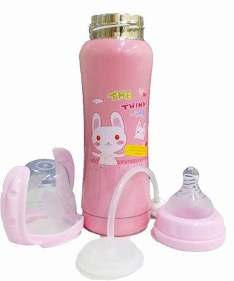 

Chinmay Kids 180ML Thermal Insulation Stainless Steel Baby Feeding Bottle (Pink) - 180 ml(Pink)