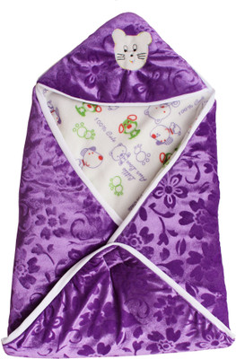 

My NewBorn Cartoon  Hooded Baby Blanket(Polyester, Purple