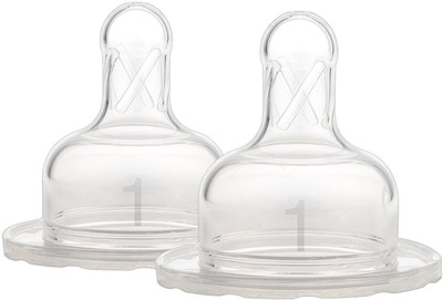 Dr Brown Dr. Brown's Natural Flow Level 1 Wide Neck Nipple, Set of 2 Slow Flow Nipple(Pack of 2 Nipples)