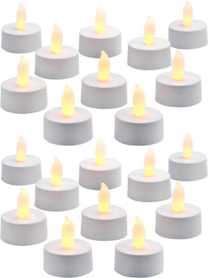 

Capstone 20pcs 3.8*3.8*4 cm LED Tea Light Yellow Realistic Battery-Powered Flameless Love Diwali Candle(Yellow, Pack of 20)