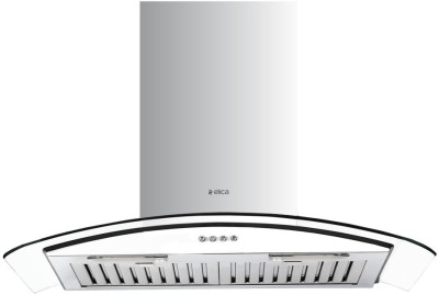 Elica Glace Power Plus Wall Mounted Chimney(Silver 1150 CMH)