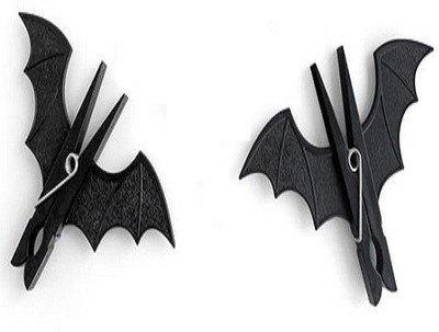 

ShopAis Clips001 14 Plastic Bat(Set of 2, Black)
